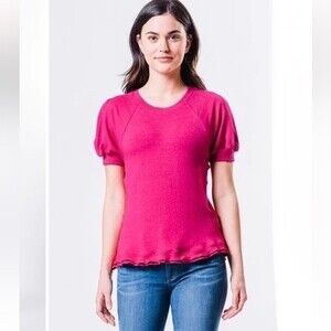 Southcott Threads The Stargazer Top - Raspberry in Women’s Size Small